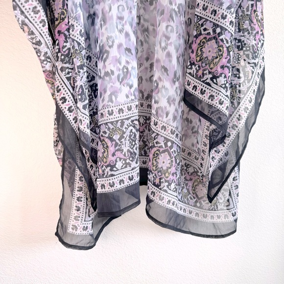 Soft Surroundings Sheer Leopard Print Kimono, OS - Picture 3 of 6